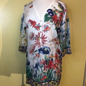 Johnny Was cotton tunic. Size small. EUC